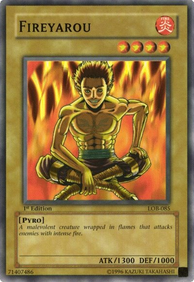 Fireyarou [LOB-085] Common | Jomio and Rueliete's Cards and Comics