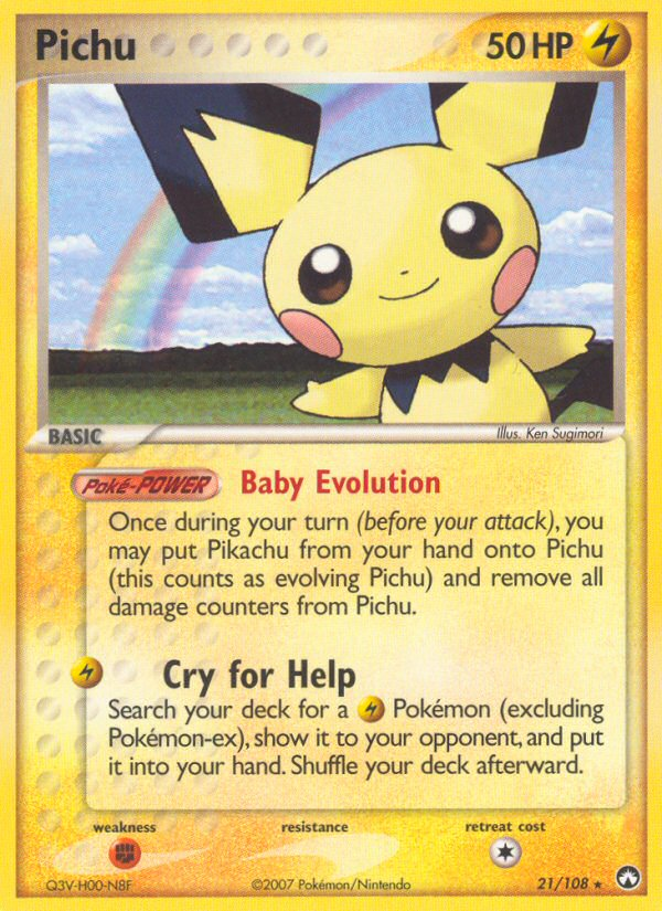 Pichu (21/108) [EX: Power Keepers] | Jomio and Rueliete's Cards and Comics