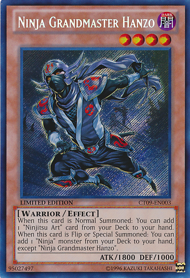 Ninja Grandmaster Hanzo [CT09-EN003] Secret Rare | Jomio and Rueliete's Cards and Comics