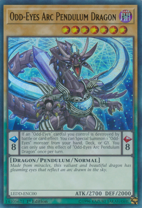 Odd-Eyes Arc Pendulum Dragon [LEDD-ENC00] Ultra Rare | Jomio and Rueliete's Cards and Comics