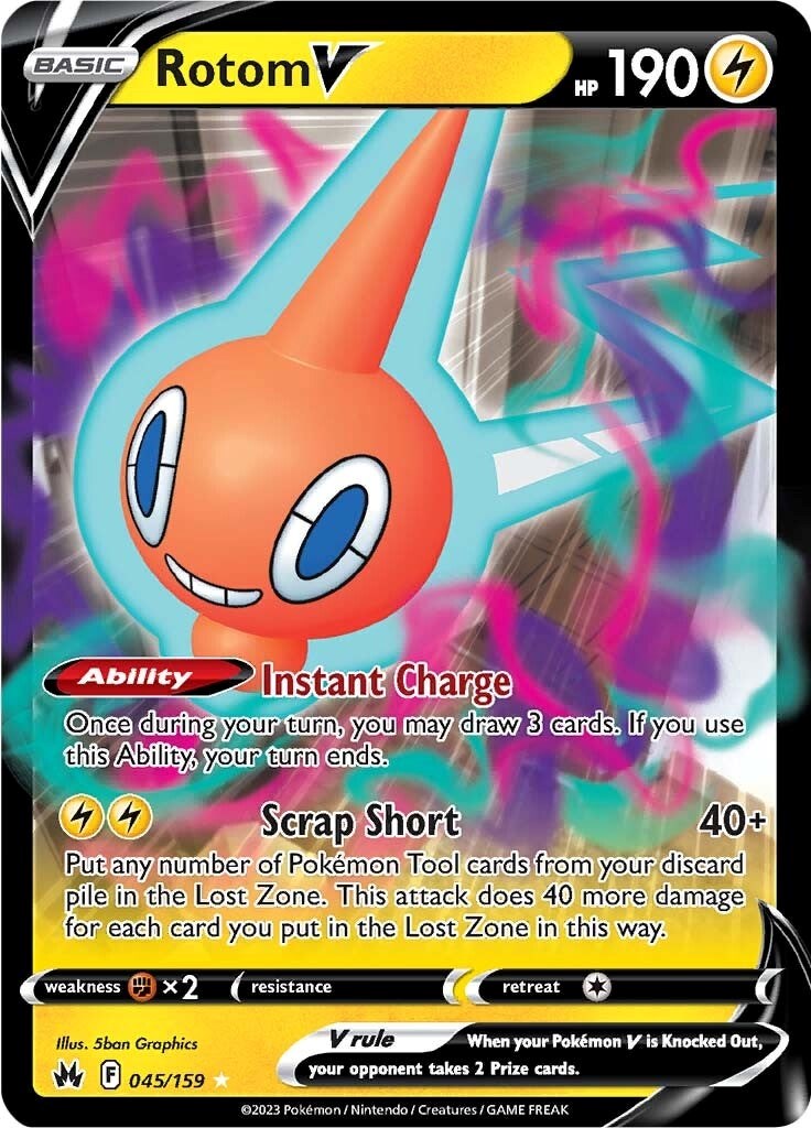 Rotom V (045/159) [Sword & Shield: Crown Zenith] | Jomio and Rueliete's Cards and Comics