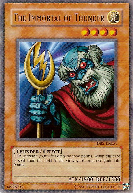 The Immortal of Thunder [DB2-EN059] Common | Jomio and Rueliete's Cards and Comics