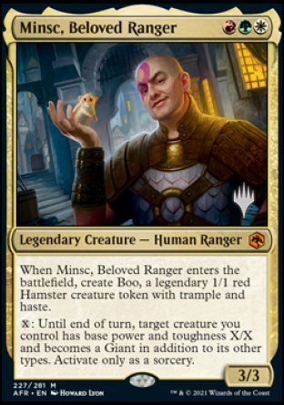 Minsc, Beloved Ranger (Promo Pack) [Dungeons & Dragons: Adventures in the Forgotten Realms Promos] | Jomio and Rueliete's Cards and Comics