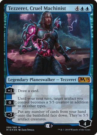 Tezzeret, Cruel Machinist [Core Set 2019] | Jomio and Rueliete's Cards and Comics