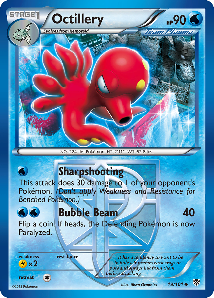 Octillery (19/101) [Black & White: Plasma Blast] | Jomio and Rueliete's Cards and Comics