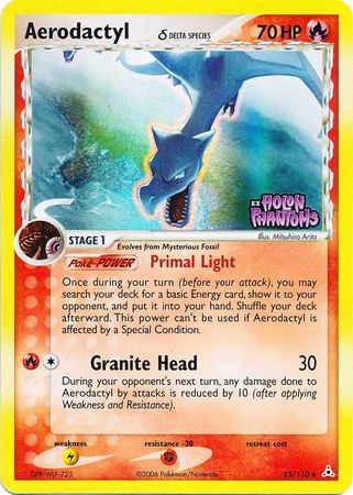 Aerodactyl (35/110) (Delta Species) (Stamped) [EX: Holon Phantoms] | Jomio and Rueliete's Cards and Comics