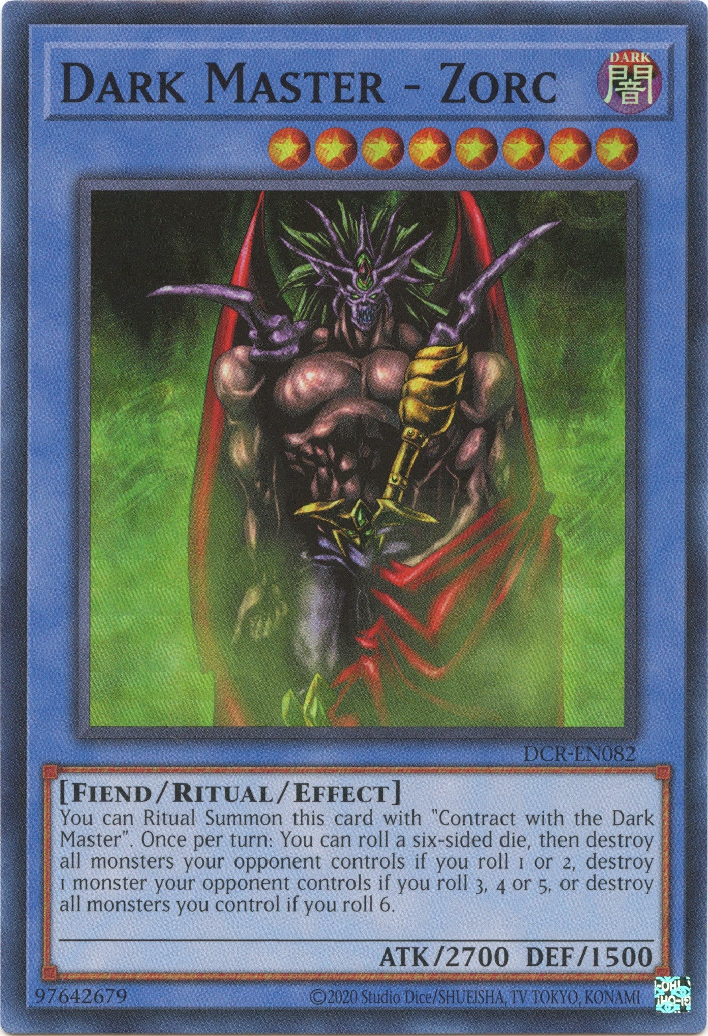 Dark Master - Zorc (25th Anniversary) [DCR-EN082] Super Rare | Jomio and Rueliete's Cards and Comics