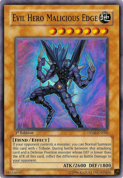 Evil Hero Malicious Edge [DP06-EN006] Super Rare | Jomio and Rueliete's Cards and Comics