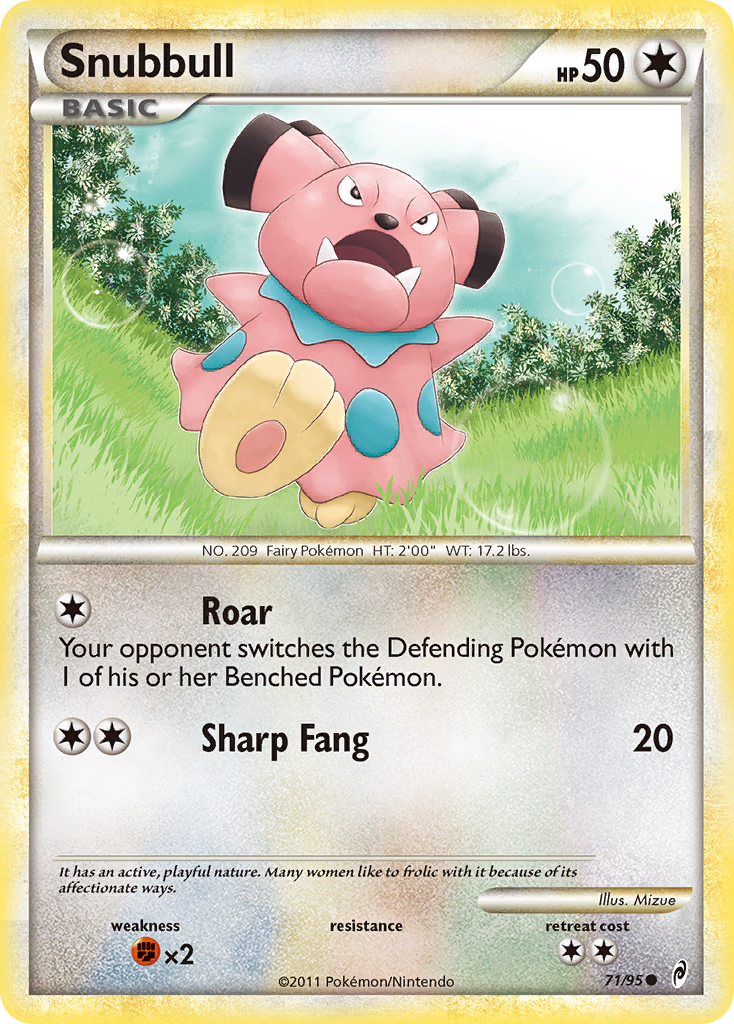 Snubbull (71/95) [HeartGold & SoulSilver: Call of Legends] | Jomio and Rueliete's Cards and Comics