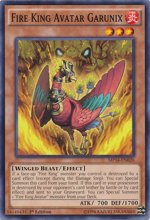 Fire King Avatar Garunix [MP14-EN020] Common | Jomio and Rueliete's Cards and Comics