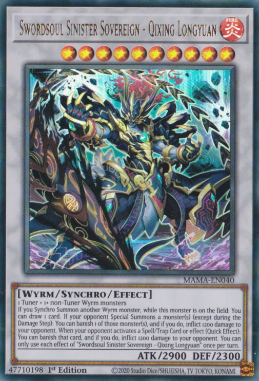 Swordsoul Sinister Sovereign - Qixing Longyuan [MAMA-EN040] Ultra Rare | Jomio and Rueliete's Cards and Comics
