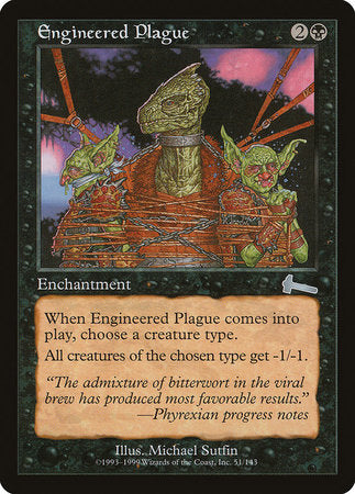 Engineered Plague [Urza's Legacy] | Jomio and Rueliete's Cards and Comics