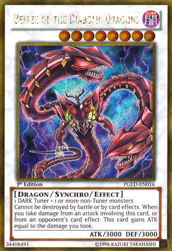 Beelze of the Diabolic Dragons [PGLD-EN016] Gold Secret Rare | Jomio and Rueliete's Cards and Comics