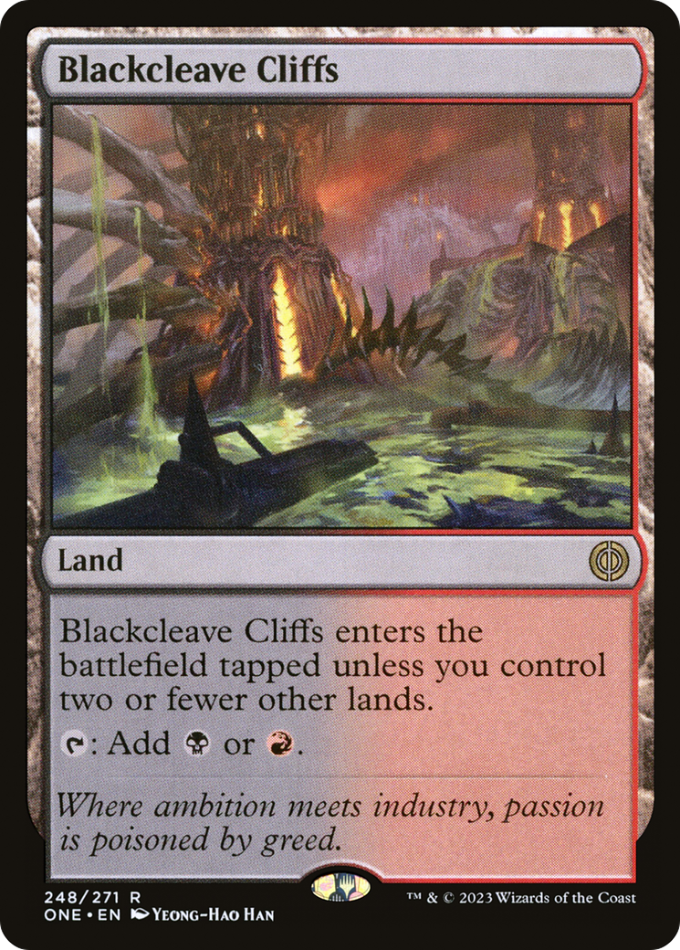 Blackcleave Cliffs [Phyrexia: All Will Be One] | Jomio and Rueliete's Cards and Comics