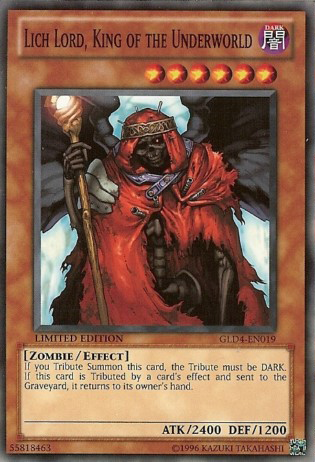 Lich Lord, King of the Underworld [GLD4-EN019] Common | Jomio and Rueliete's Cards and Comics