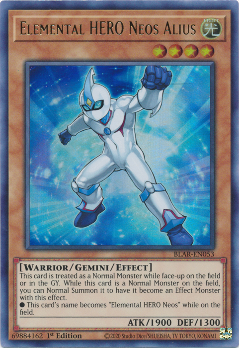 Elemental HERO Neos Alius [BLAR-EN053] Ultra Rare | Jomio and Rueliete's Cards and Comics