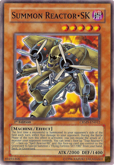 Summon Reactor - SK [CRMS-EN012] Common | Jomio and Rueliete's Cards and Comics