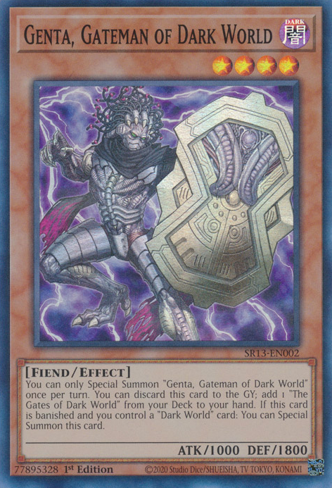 Genta, Gateman of Dark World [SR13-EN002] Super Rare | Jomio and Rueliete's Cards and Comics