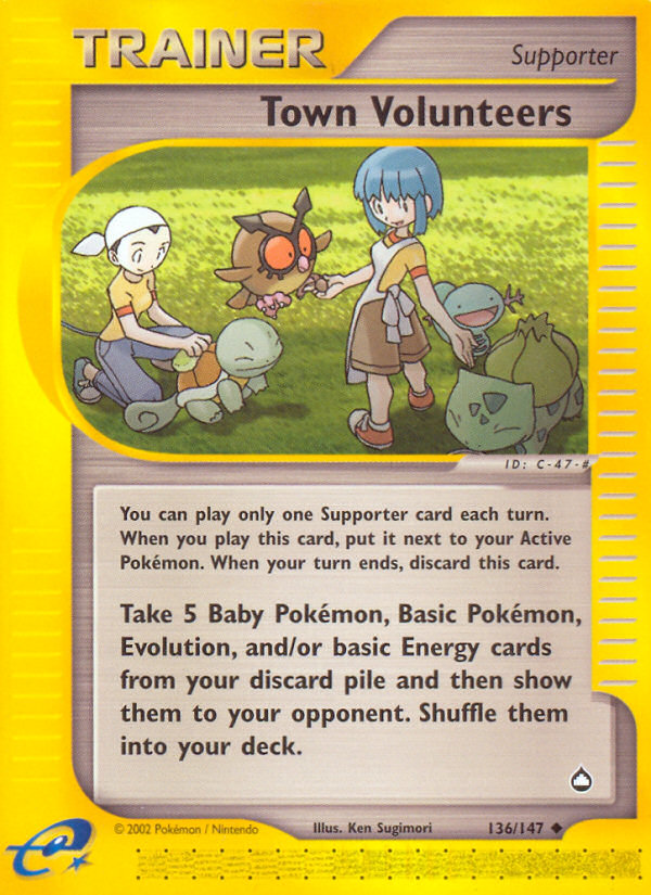 Town Volunteers (136/147) [Aquapolis] | Jomio and Rueliete's Cards and Comics