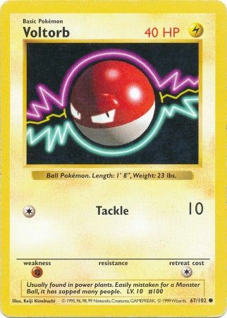 Voltorb (67/102) [Base Set Shadowless Unlimited] | Jomio and Rueliete's Cards and Comics