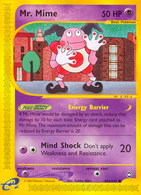 Mr. Mime (95a/147) [Aquapolis] | Jomio and Rueliete's Cards and Comics