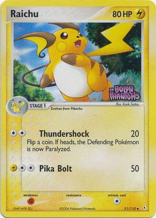 Raichu (51/110) (Stamped) [EX: Holon Phantoms] | Jomio and Rueliete's Cards and Comics