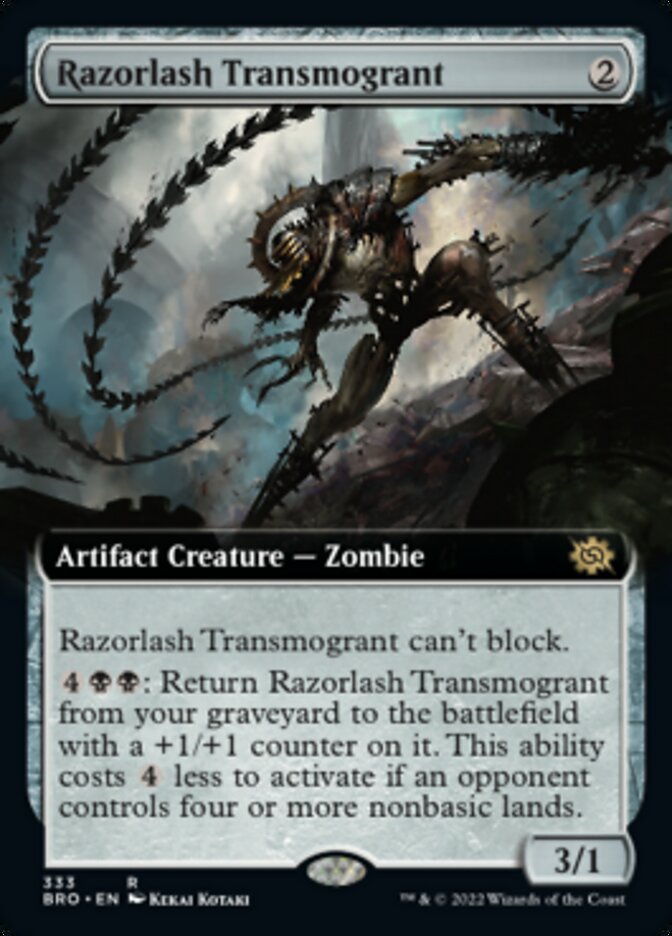 Razorlash Transmogrant (Extended Art) [The Brothers' War] | Jomio and Rueliete's Cards and Comics