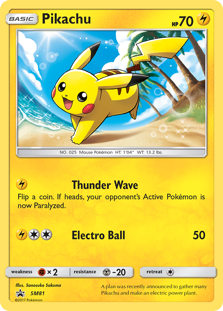 Pikachu (SM81) [Sun & Moon: Black Star Promos] | Jomio and Rueliete's Cards and Comics