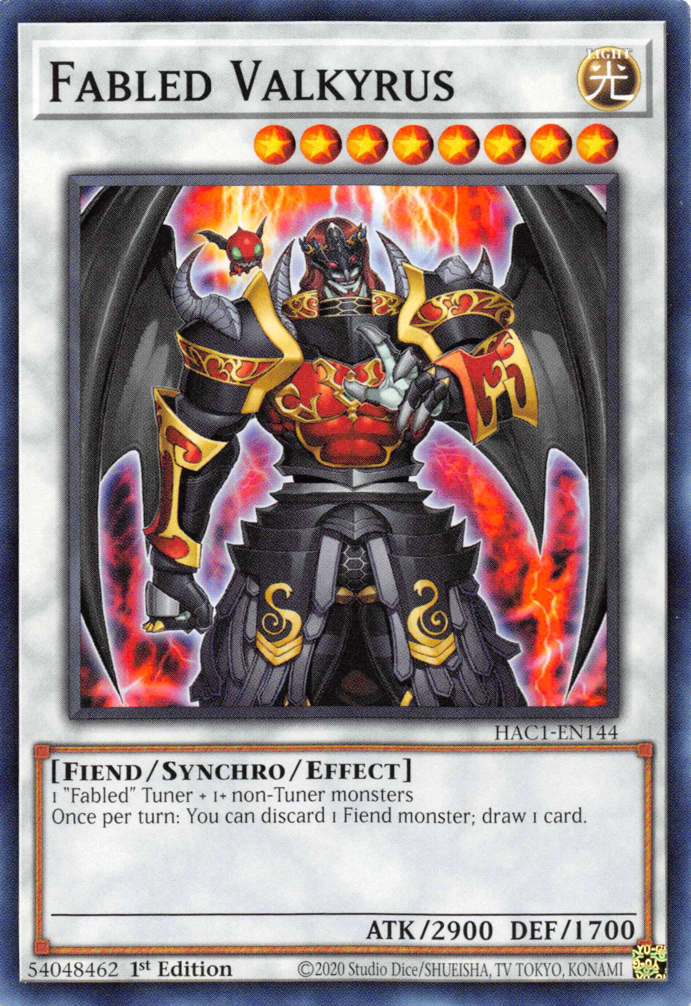 Fabled Valkyrus [HAC1-EN144] Common | Jomio and Rueliete's Cards and Comics