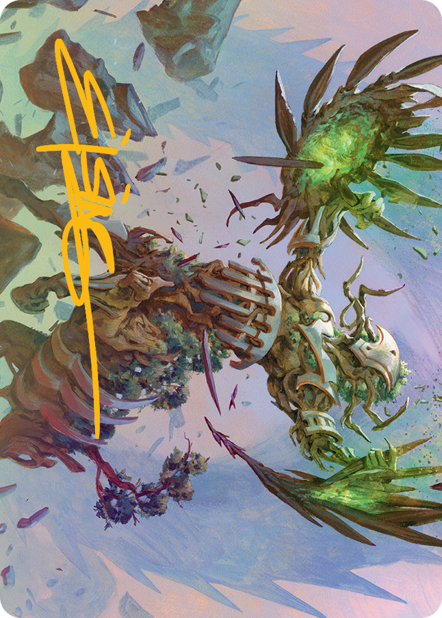 Botanical Brawler Art Card (Gold-Stamped Signature) [March of the Machine Art Series] | Jomio and Rueliete's Cards and Comics