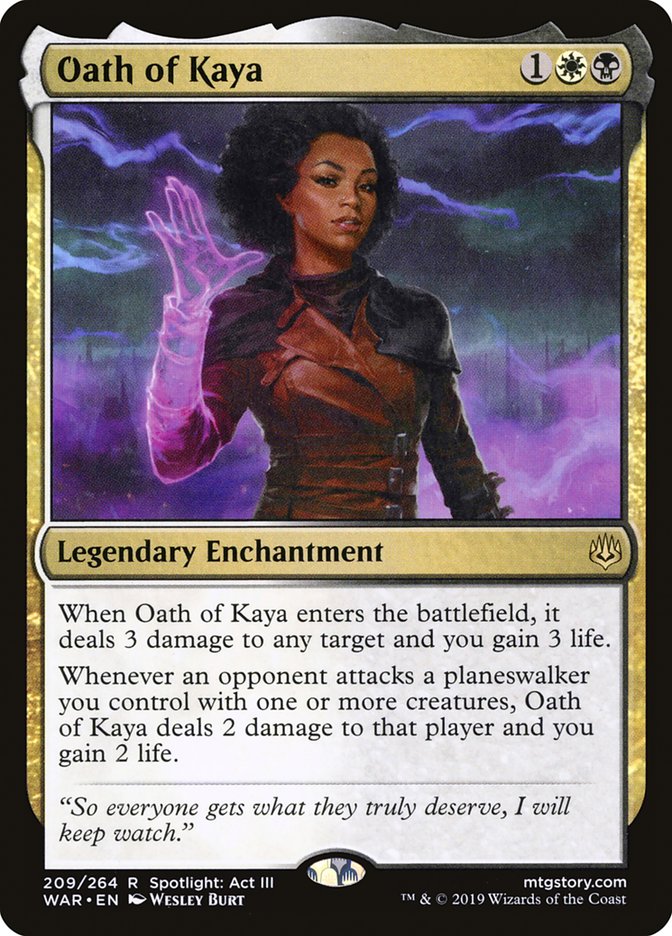 Oath of Kaya [War of the Spark] | Jomio and Rueliete's Cards and Comics
