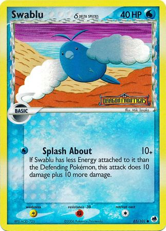 Swablu (65/101) (Delta Species) (Stamped) [EX: Dragon Frontiers] | Jomio and Rueliete's Cards and Comics