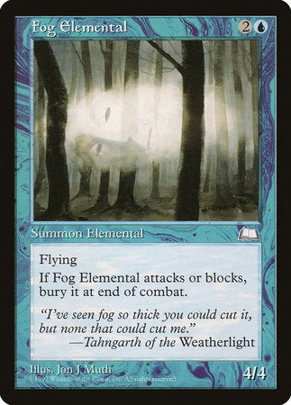 Fog Elemental [Weatherlight] | Jomio and Rueliete's Cards and Comics