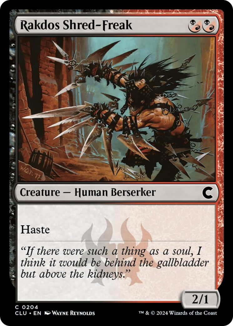 Rakdos Shred-Freak [Ravnica: Clue Edition] | Jomio and Rueliete's Cards and Comics