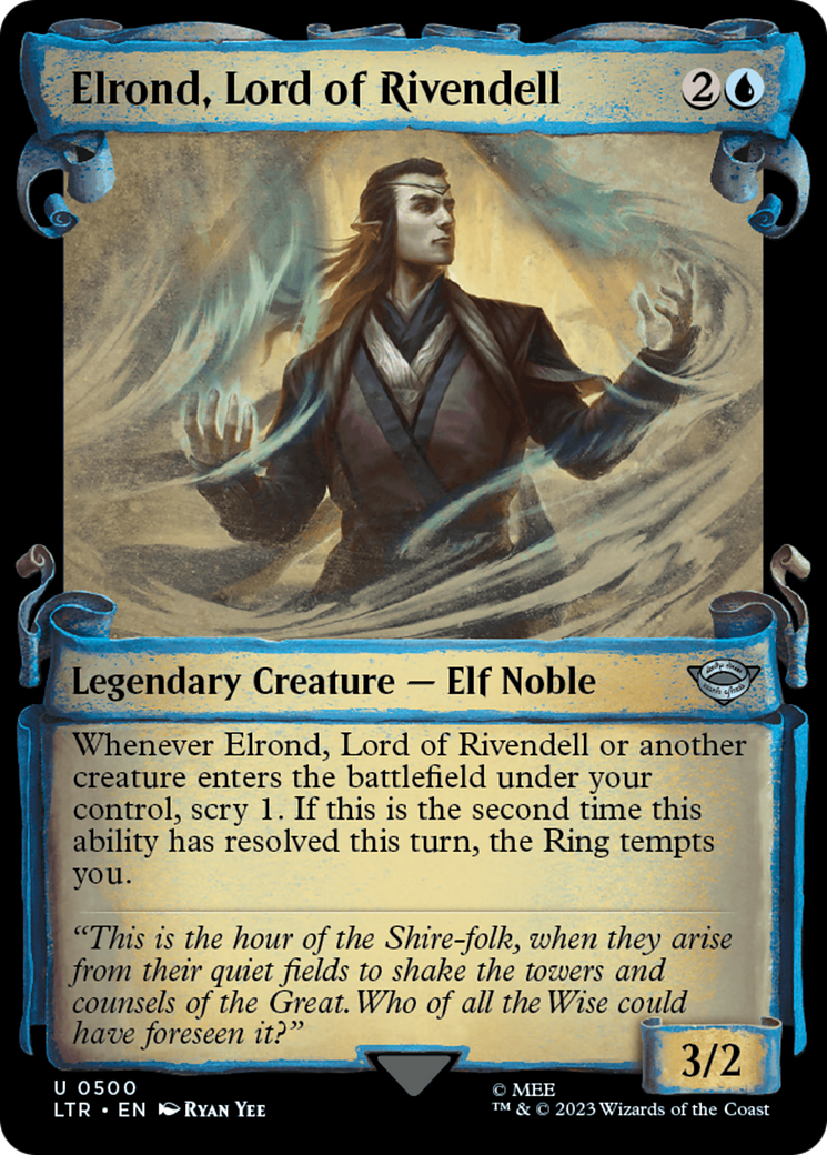 Elrond, Lord of Rivendell [The Lord of the Rings: Tales of Middle-Earth Showcase Scrolls] | Jomio and Rueliete's Cards and Comics