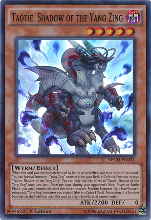 Taotie, Shadow of the Yang Zing [NECH-EN031] Super Rare | Jomio and Rueliete's Cards and Comics