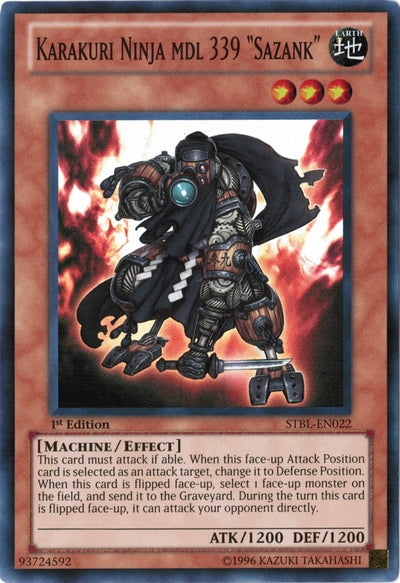 Karakuri Ninja mdl 339 Sazank [STBL-EN022] Super Rare | Jomio and Rueliete's Cards and Comics