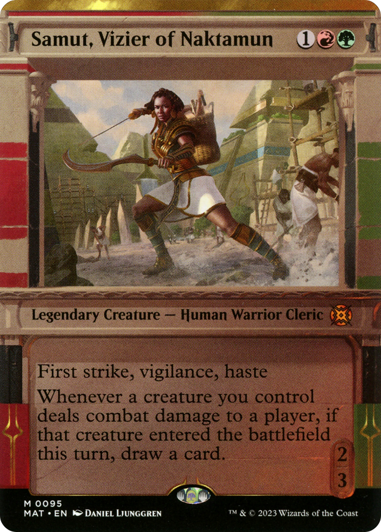 Samut, Vizier of Naktamun (Showcase) [March of the Machine: The Aftermath] | Jomio and Rueliete's Cards and Comics