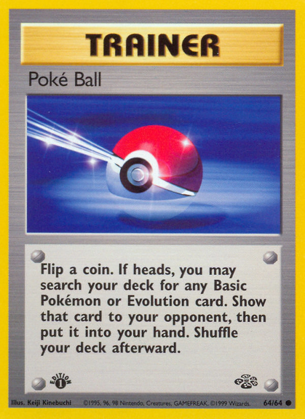Poke Ball (64/64) [Jungle 1st Edition] | Jomio and Rueliete's Cards and Comics