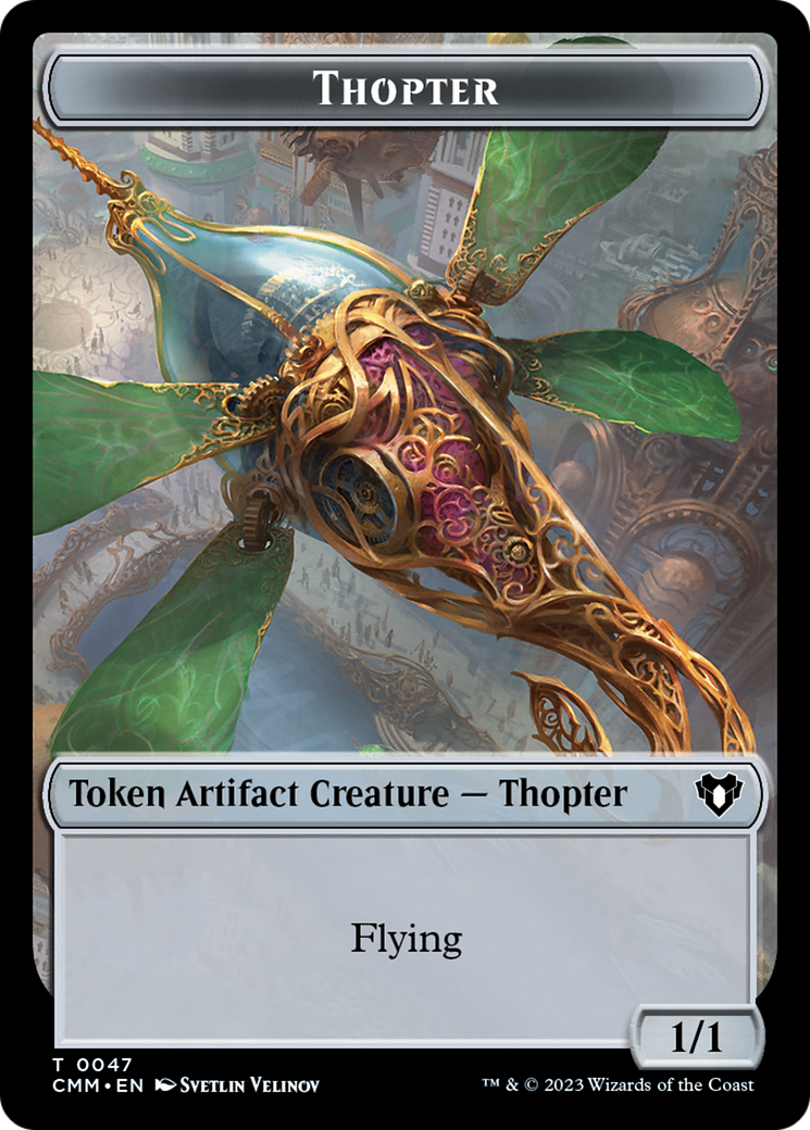 Thopter // Construct (0074) Double-Sided Token [Commander Masters Tokens] | Jomio and Rueliete's Cards and Comics