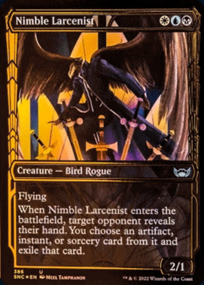 Nimble Larcenist (Showcase Golden Age Gilded Foil) [Streets of New Capenna] | Jomio and Rueliete's Cards and Comics