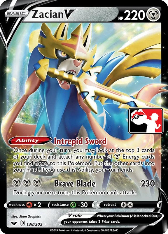 Zacian V (138/202) [Prize Pack Series One] | Jomio and Rueliete's Cards and Comics