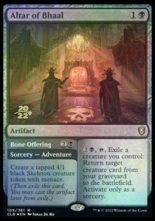 Altar of Bhaal // Bone Offering [Commander Legends: Battle for Baldur's Gate Prerelease Promos] | Jomio and Rueliete's Cards and Comics