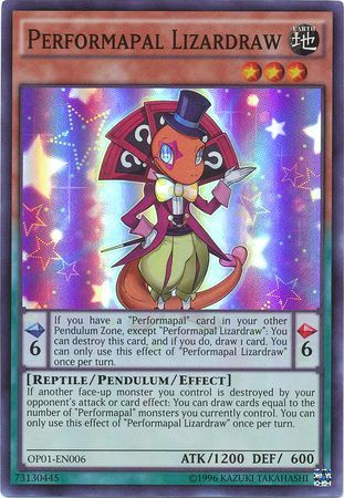 Performapal Lizardraw [OP01-EN006] Super Rare | Jomio and Rueliete's Cards and Comics