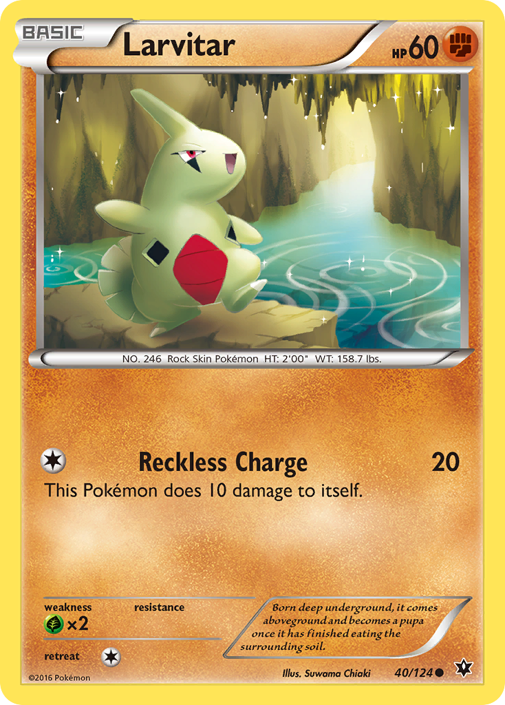 Larvitar (40/124) [XY: Fates Collide] | Jomio and Rueliete's Cards and Comics