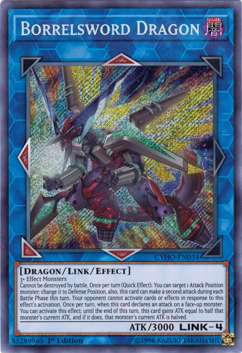 Borrelsword Dragon [CYHO-EN034] Secret Rare | Jomio and Rueliete's Cards and Comics