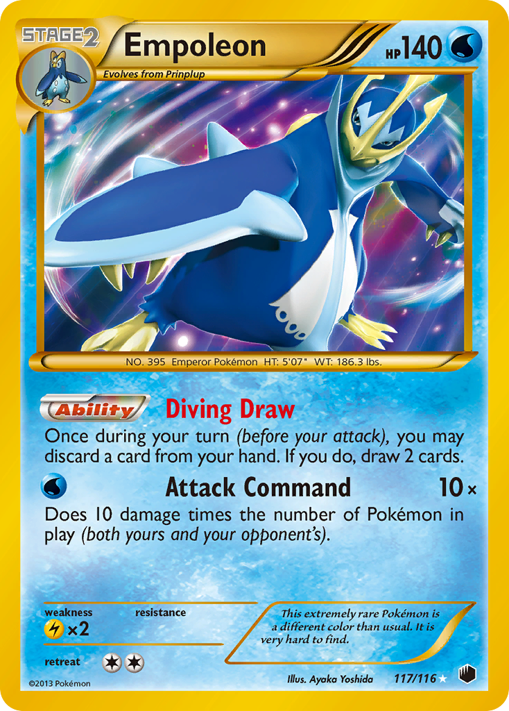 Empoleon (117/116) [Black & White: Plasma Freeze] | Jomio and Rueliete's Cards and Comics