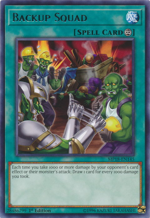 Backup Squad [MP18-EN145] Rare | Jomio and Rueliete's Cards and Comics
