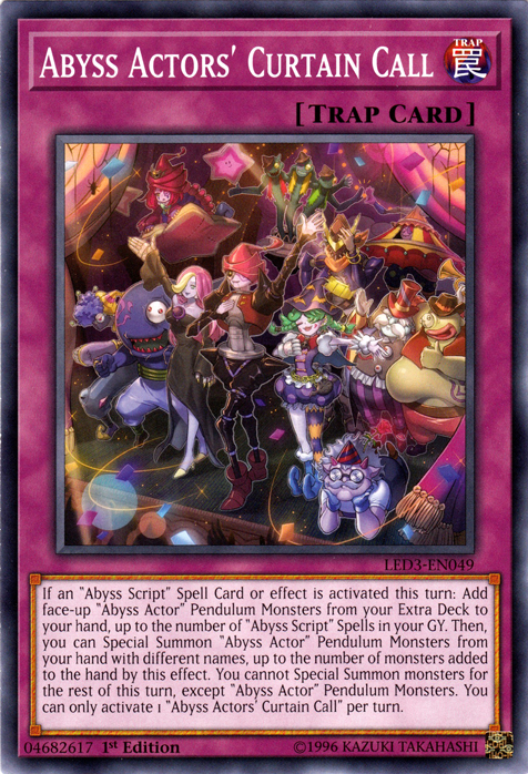 Abyss Actors' Curtain Call [LED3-EN049] Common | Jomio and Rueliete's Cards and Comics