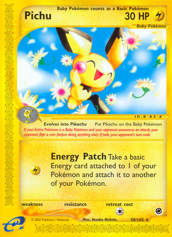 Pichu (58/165) [Expedition: Base Set] | Jomio and Rueliete's Cards and Comics
